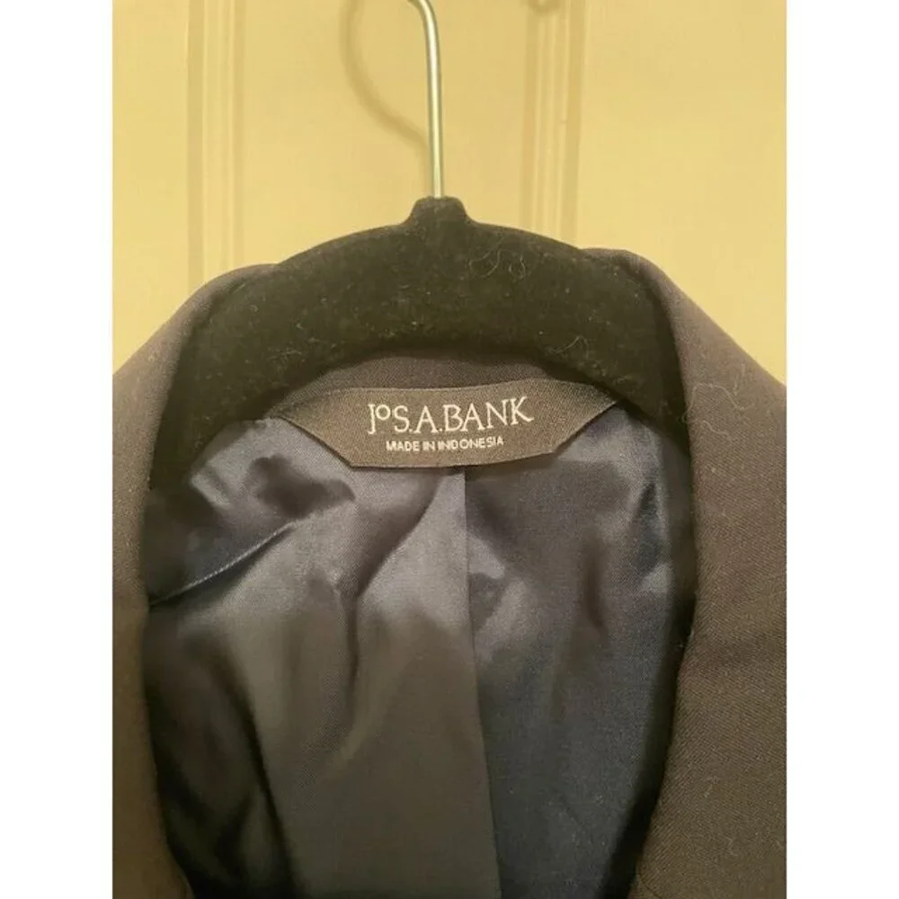 Jos A. Bank Executive Blazer Traditional Fit Men's‎ 42L Black 100% Wool